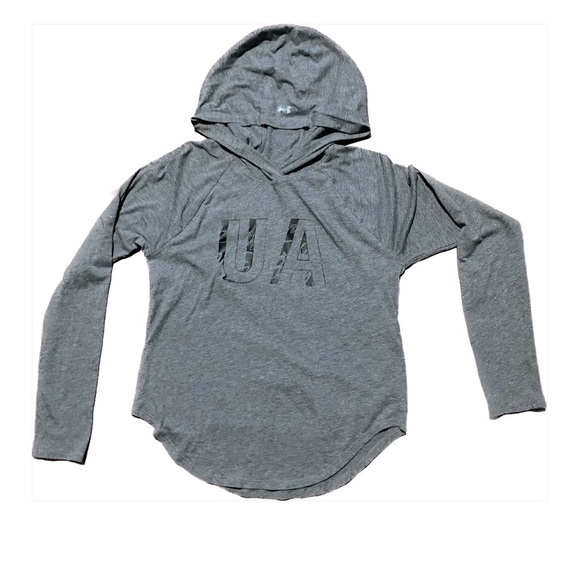 ($15) Under Armour Long Sleeve Hooded Baseball T-Shirt, Sz:XS - Picture 2 of 5